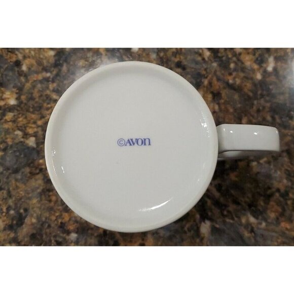 Avon Sweet Sentiments Coffee Mug Heart Shaped Handle Love Quotes White Porcelain - Picture 5 of 6